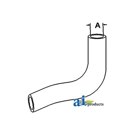 A & I Products Radiator Hose, Upper 10.5" x2" x2" A-15441-72950